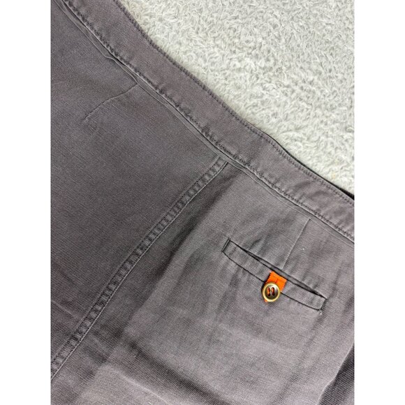 Anthropologie M & Eve Womens Gray Linen-Blend Mini Skirt W/Button Accents Sz 12 - Picture 5 of 13